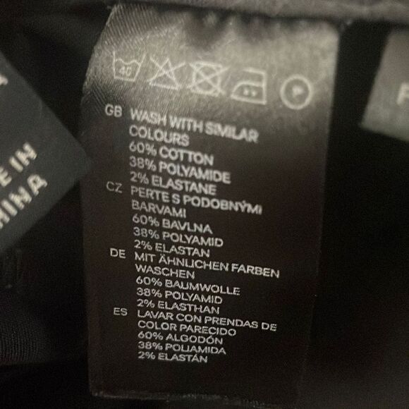 H&M Flared Leg Dress Pants Black Sateen sz 6 - Picture 10 of 10